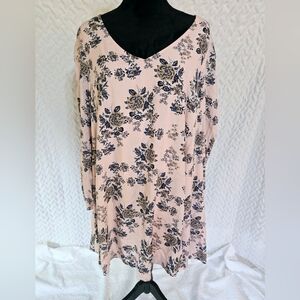 Baby doll pink dress size large floral
